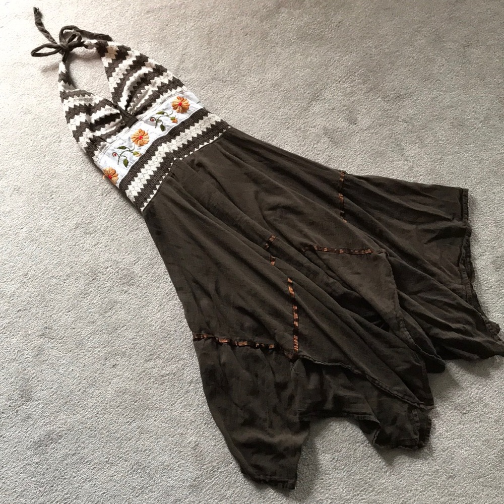 Handmade Floral flowing Dress Size small